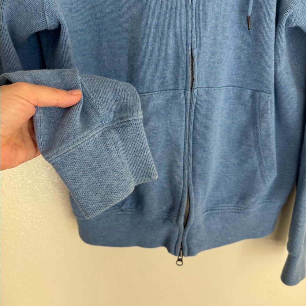 Polo Ralph Lauren Blue Full Zip Hoodie Sweater | Cotton Knit | Size M - Picture 7 of 10